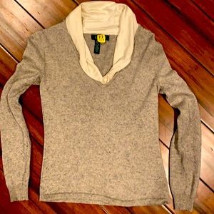Ralph Lauren cashmere sweater with silk collar XS